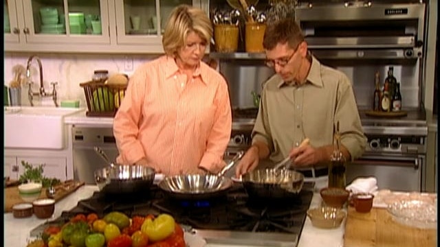 Braised Pork Chops with Cabbage; Apple Sauce; Apple Gateau